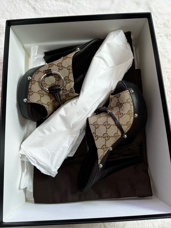 Gucci Shoes - Gucci Women's Brown Monogram Mules